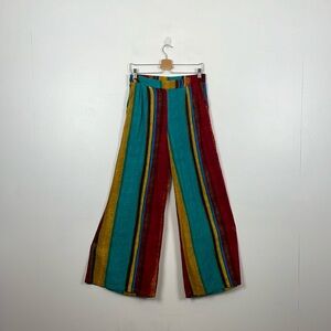 Lilly's Kloset Multicolor Striped Boho Pullon Wide Leg Womens L Palazzo Pants